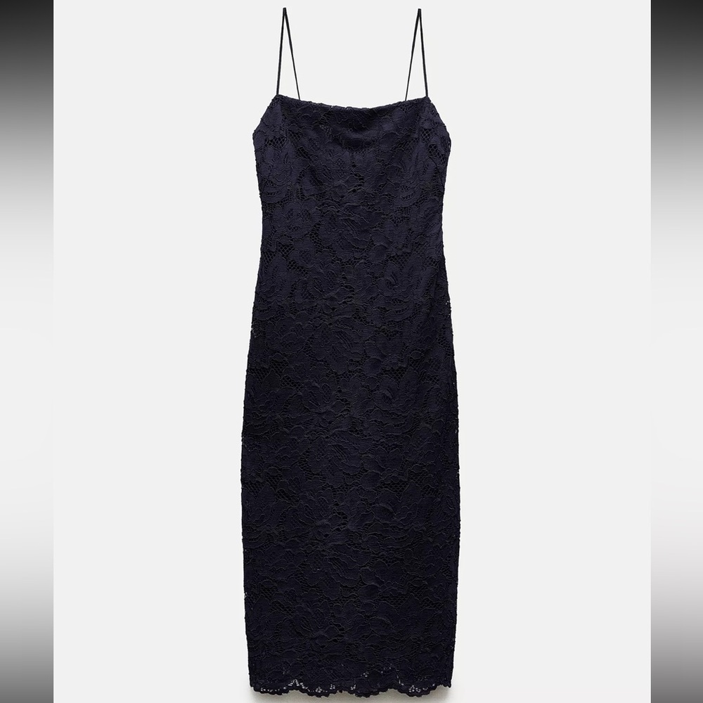 ZARA Lace Midi Dress